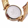 Luxusgold Quarzuhr mit Diamanten & Leoparden