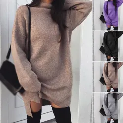 Herbst - Winter lose Pullover - Minikleid