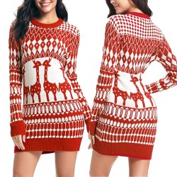 Weihnachten lange Pullover - Minikleid