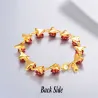 Gold & Silber Armband mit roten Rosen
