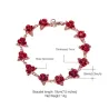 Gold & Silber Armband mit roten Rosen