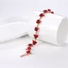Gold & Silber Armband mit roten Rosen