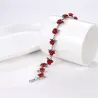 Gold & Silber Armband mit roten Rosen
