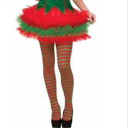 Xmas Elf - gestreifte Strümpfe
