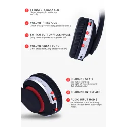 MH7 drahtlose Kopfhörer - Bluetooth Kopfhörer - faltbar - Mikrofon - TF-Karte