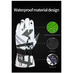 Thermal ski gloves - waterproof - 3 fingers touch screen designGloves