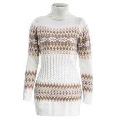 Winter long sweater - mini dress with turtleneckDresses