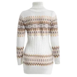 Winter long sweater - mini dress with turtleneckDresses