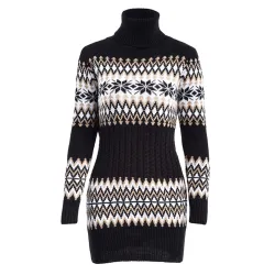 Winter long sweater - mini dress with turtleneckDresses