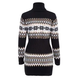 Winter long sweater - mini dress with turtleneckDresses