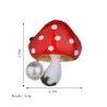 Pilz mit Perle - elegante Brosche