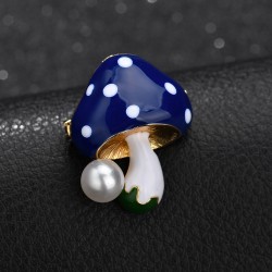 Mushroom with pearl - elegant broochBrooches