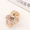 Gold crystal perfume bottle - keychainKeyrings