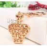 Gold crystal perfume bottle - keychainKeyrings