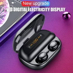 V11 TWS - Bluetooth V5 Kopfhörer - LED-Anzeige - kabellos - 9D Stereo wasserdichte Kopfhörer mit Mikrofon