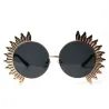 Vintage runde Sonnenbrille mit Nieten - UV 400