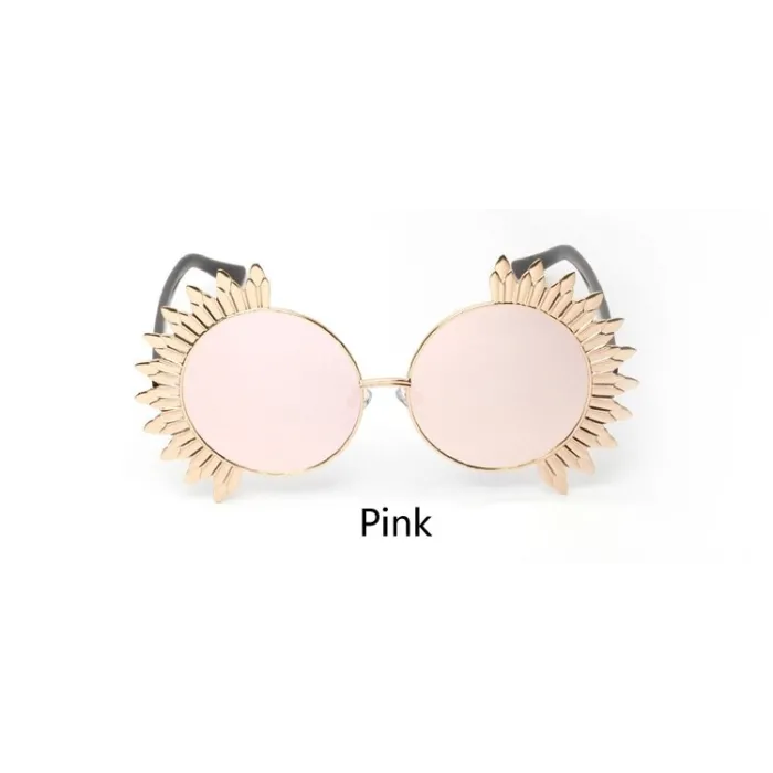 Vintage runde Sonnenbrille mit Nieten - UV 400