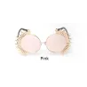 Vintage runde Sonnenbrille mit Nieten - UV 400