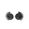 Vintage runde Sonnenbrille mit Nieten - UV 400
