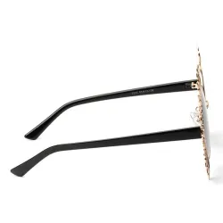 Vintage runde Sonnenbrille mit Nieten - UV 400