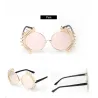Vintage runde Sonnenbrille mit Nieten - UV 400