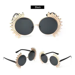 Vintage runde Sonnenbrille mit Nieten - UV 400