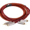 HiFi Audiokabel - 2 RCA bis 2 RCA - geflochtenes Kabel OFC - 1m - 2m - 3m - 5m - 8m - 10m - 12m - 15m