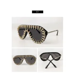Vintage Steampunk Sonnenbrille mit Nieten - unisex