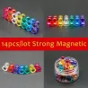 N35 - magnetische Neodym Daumen-Tacksstifte - Kühlschrankmagnete - 14 Stück