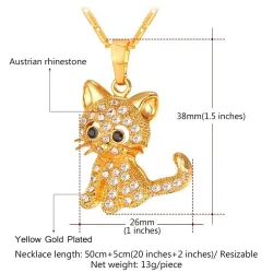 Kristall Kitten - elegante Halskette