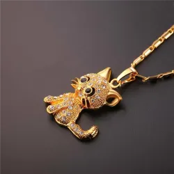 Kristall Kitten - elegante Halskette