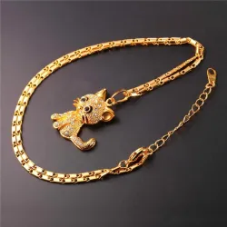 Kristall Kitten - elegante Halskette
