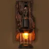 Vintage - Holz Wandleuchte - LED Licht