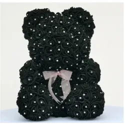 Rose bear - bear made of infinity roses with diamonds - 25 cm - 35 cm