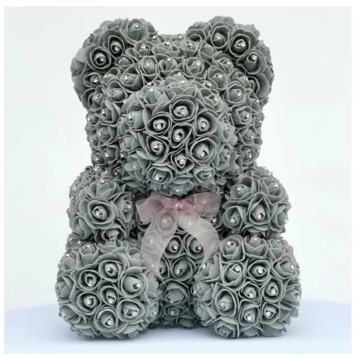 Rose bear - bear made of infinity roses with diamonds - 25 cm - 35 cmValentine's day