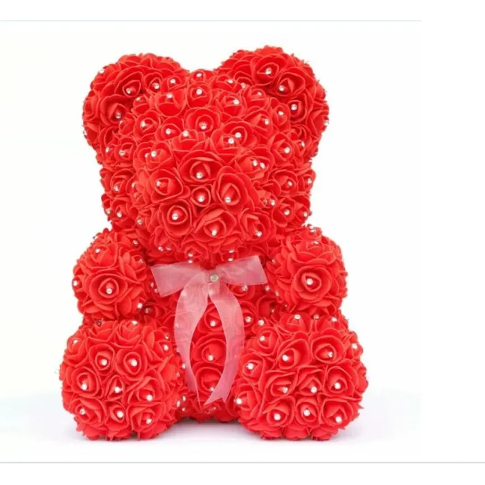 Rose bear - bear made of infinity roses with diamonds - 25 cm - 35 cmValentine's day