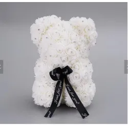 Rose bear - bear made of infinity roses with diamonds - 25 cm - 35 cmValentine's day