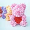 Rose bear - bear made from infinity roses with heart - 25cm - 35cm