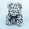 Rose bear - bear made from two-colors infinity roses with a bow - 25 cm - 35 cm