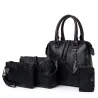 Elegant leather handbag - 4 pieces set