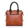 Elegant leather handbag - 4 pieces set