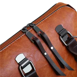 Elegant leather handbag - 4 pieces set