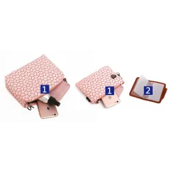 Fashionable leather bag - 4 pieces set
