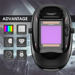 Auto darkening solar welding helmet - mask - 4 arc sensor DIN5 ~13Helmets