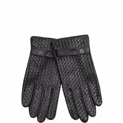 Genuine leather warm winter gloves