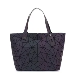 Geometrie Tote Pailletten - Spiegeleffekt - leuchtende Tasche