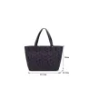 Geometrie Tote Pailletten - Spiegeleffekt - leuchtende Tasche