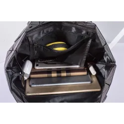 Geometrie Tote Pailletten - Spiegeleffekt - leuchtende Tasche