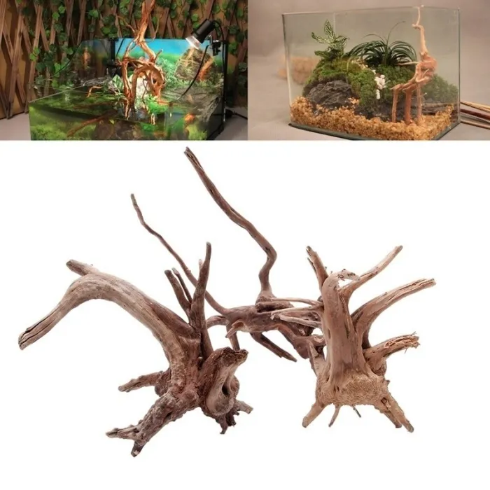 Natural tree trunk driftwood - aquarium fish tank reptile cylinder