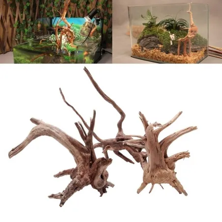 Natural tree trunk driftwood - aquarium fish tank reptile cylinder